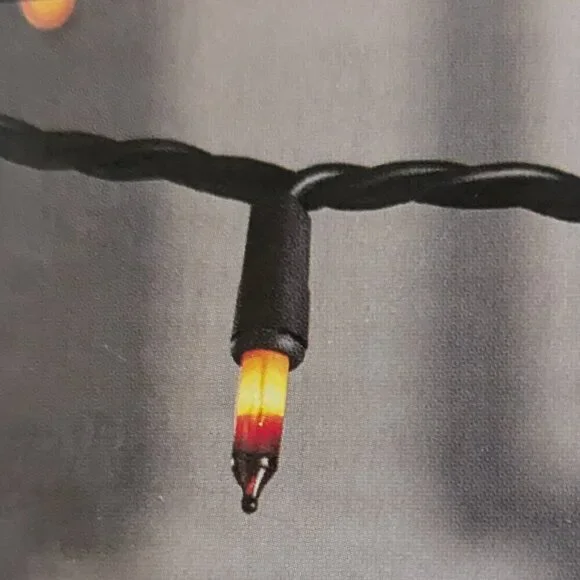 NWT Spooky Candy Corn Mini Lights String Halloween Decoration Orange Ashland NEW - Picture 4 of 8